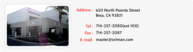 Address : 650 North Puente Street Brea, CA 92821 / Tel : 714-257-2080(ext100) 